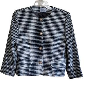 RUSS Gray and Cream Tweed Jacket Sz 4P